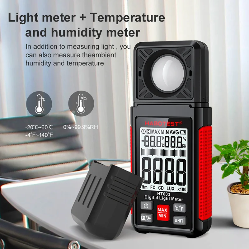 HT603 Digital Lux Meter 0~200, - огляд і ціна Photography Lighting Meter