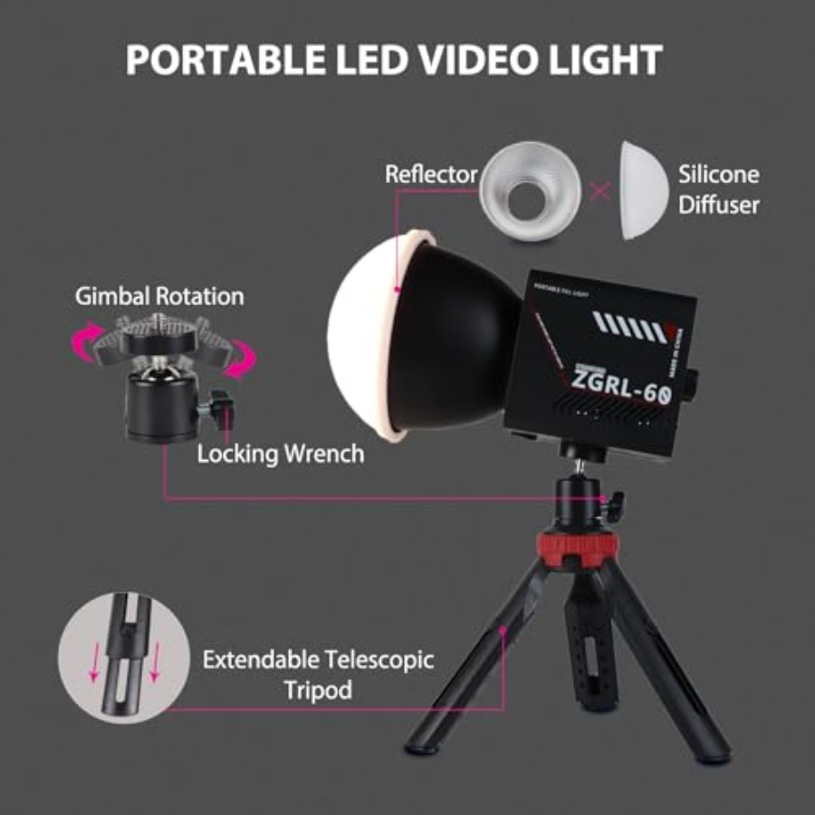 60W COB LED Video Light Handhe - огляд і ціна Photography Lighting Handheld