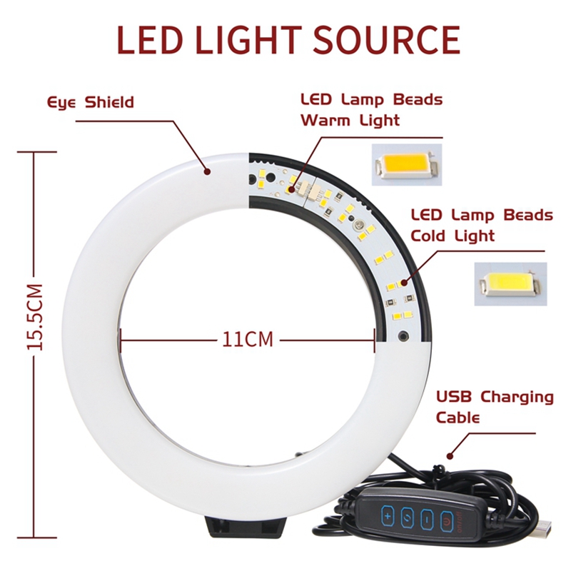 16CM Dimmable Ring Light Led S - огляд і ціна Photography Mobile Lighting